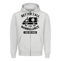 Dove Grey wambulance Zipper Hoodie - artisFamous
