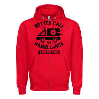 Red wambulance Zipper Hoodie - artisFamous