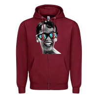 Burgundy squints Zipper Hoodie - artisFamous