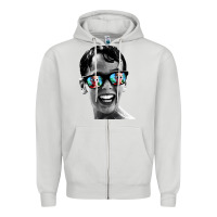 Dove Grey squints Zipper Hoodie - artisFamous