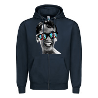 Navy squints Zipper Hoodie - artisFamous