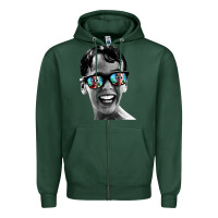 Sports Green squints Zipper Hoodie - artisFamous