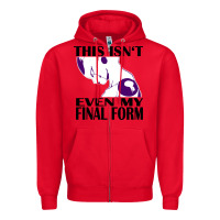 Red even my final form Zipper Hoodie - artisFamous