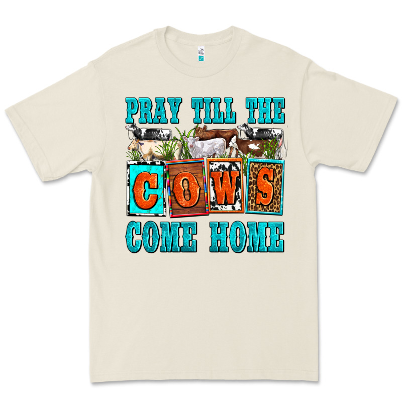 Pray Till The Cows Come Home Olivia Premium Tee by OliviaCreatesArt | Teevron