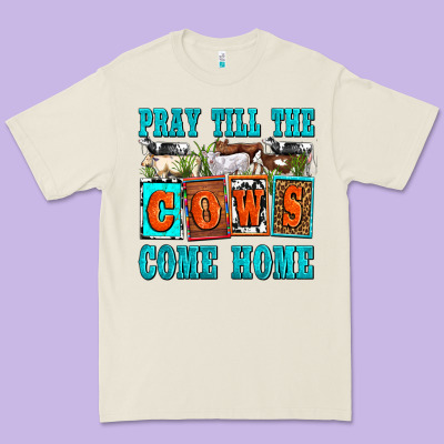 Pray Till The Cows Come Home Olivia Premium Tee Designed By Oliviacreatesart