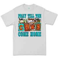 Dove Grey pray till the cows come home olivia Premium Tee - OliviaCreatesArt