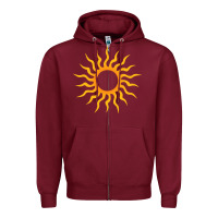 Burgundy tribal sun Zipper Hoodie - artisFamous