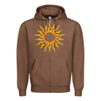 Chestnut tribal sun Zipper Hoodie - artisFamous