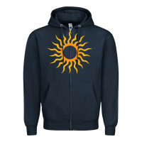 Navy tribal sun Zipper Hoodie - artisFamous