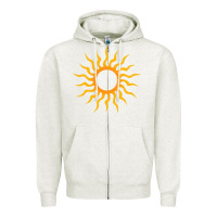 Oatmeal Heather tribal sun Zipper Hoodie - artisFamous