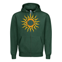 Sports Green tribal sun Zipper Hoodie - artisFamous