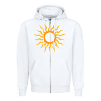 White tribal sun Zipper Hoodie - artisFamous