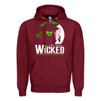 Burgundy wicked halloween Zipper Hoodie - artisFamous