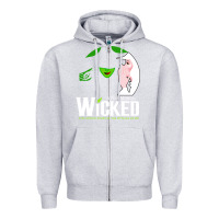 Heather Grey wicked halloween Zipper Hoodie - artisFamous