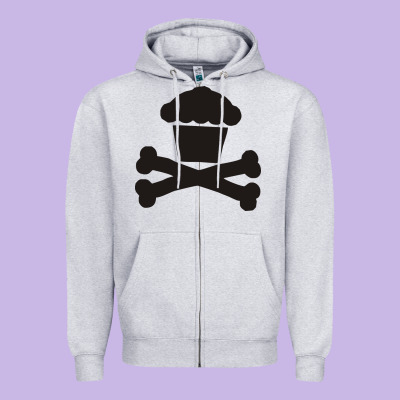 Johnny Cupcakes Funny Skull Zipper Hoodie Designed By Artisfamous