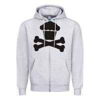 Heather Grey johnny cupcakes funny skull Zipper Hoodie - artisFamous