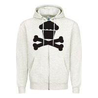 Oatmeal Heather johnny cupcakes funny skull Zipper Hoodie - artisFamous