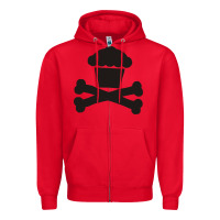 Red johnny cupcakes funny skull Zipper Hoodie - artisFamous