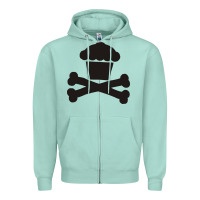 Seafoam johnny cupcakes funny skull Zipper Hoodie - artisFamous