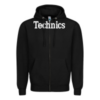Black technics essential Zipper Hoodie - artisFamous