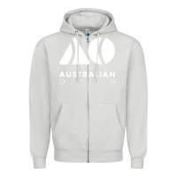 Dove Grey Australian Open Zipper Hoodie - artisFamous