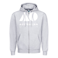 Heather Grey Australian Open Zipper Hoodie - artisFamous