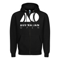 Black Australian Open Zipper Hoodie - artisFamous