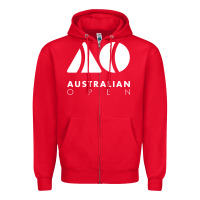 Red Australian Open Zipper Hoodie - artisFamous