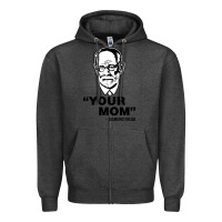 Charcoal Heather your mom  Sigmund Freud Zipper Hoodie - artisFamous