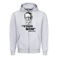 Heather Grey your mom  Sigmund Freud Zipper Hoodie - artisFamous