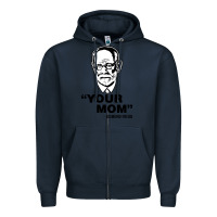 Navy your mom  Sigmund Freud Zipper Hoodie - artisFamous