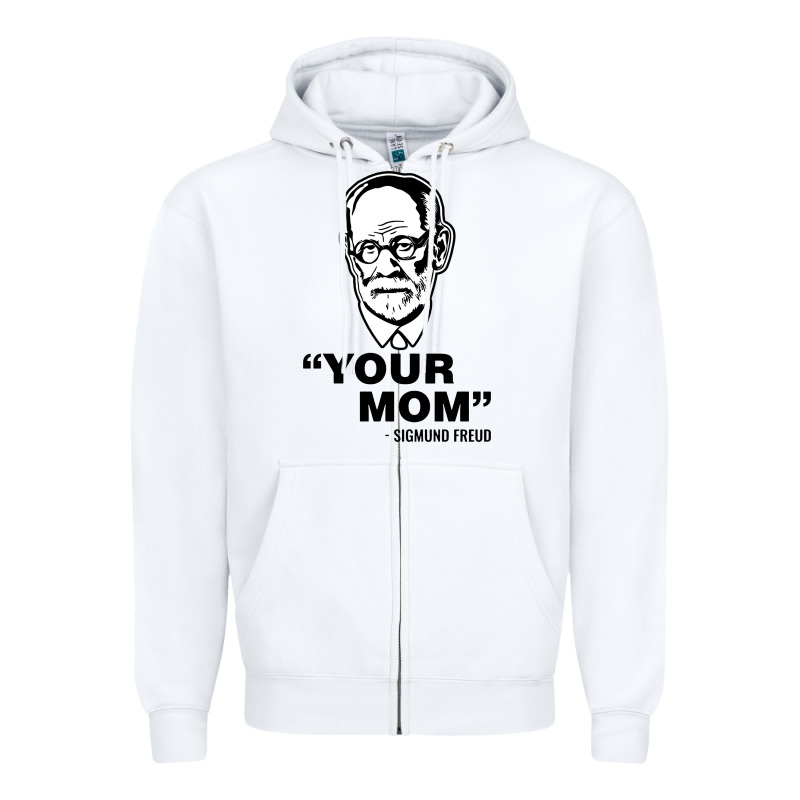 Your Mom  Sigmund Freud Zipper Hoodie by artisFamous | Teevron