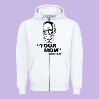 Your Mom  Sigmund Freud Zipper Hoodie Designed By Artisfamous