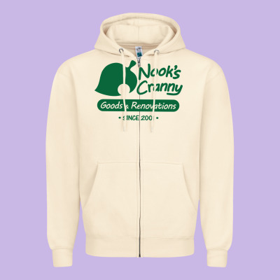 Nook's Cranny Zipper Hoodie Designed By Artisfamous