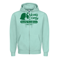 Seafoam Nook's Cranny Zipper Hoodie - artisFamous