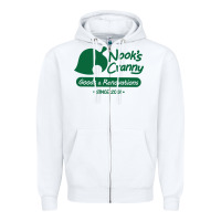 White Nook's Cranny Zipper Hoodie - artisFamous