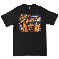 Black 4th of July Highland Cattle Premium Tee - RanaPortraitStore