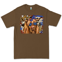 Cacao 4th of July Highland Cattle Premium Tee - RanaPortraitStore