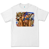 White 4th of July Highland Cattle Premium Tee - RanaPortraitStore