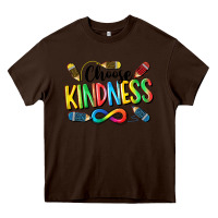 Chocolate Brown Chose Kindness Autism Heavy Core Tee - CowGirlArtShop
