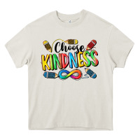 Cream Chose Kindness Autism Heavy Core Tee - CowGirlArtShop