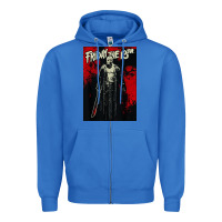 True Royal friday the 13th jason drip Zipper Hoodie - artisFamous
