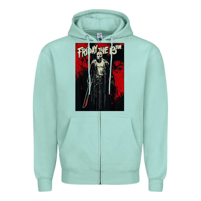 Friday The 13th Jason Drip Zipper Hoodie by artisFamous | Teevron