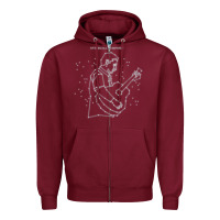 Burgundy Sturgill Simpson Zipper Hoodie - artisFamous