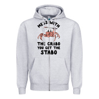 Heather Grey mess with the crabo you get the stabo Zipper Hoodie - artisFamous