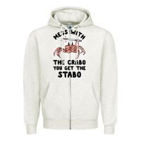 Oatmeal Heather mess with the crabo you get the stabo Zipper Hoodie - artisFamous