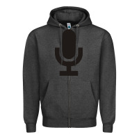 Charcoal Heather microphone funny music Zipper Hoodie - artisFamous