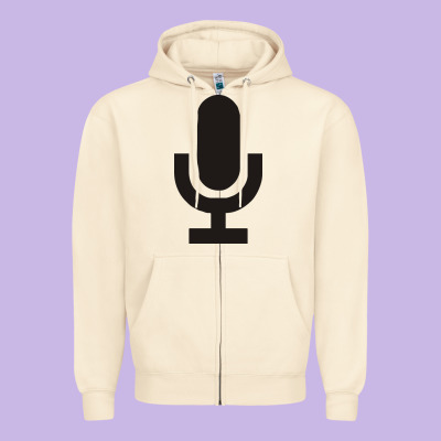 Microphone Funny Music Zipper Hoodie Designed By Artisfamous