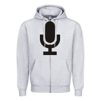 Heather Grey microphone funny music Zipper Hoodie - artisFamous