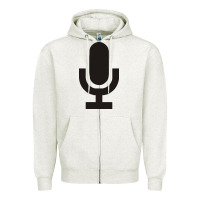 Oatmeal Heather microphone funny music Zipper Hoodie - artisFamous